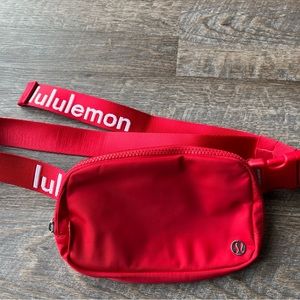 Red Lululemon Everywhere Belt Bag